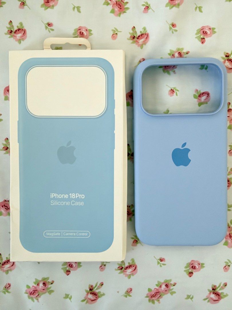 Iphone 17/18 pro Silicone Case (Category: Cases & Sleeves) located in Manila. Submitted by kmc_00 (Listing ID 1470559025, Image 1). Description: Premium copy. Used only for a day. Light blue silicone case magsafe compatible. Slightly negotiable Rfs: Decluttering .