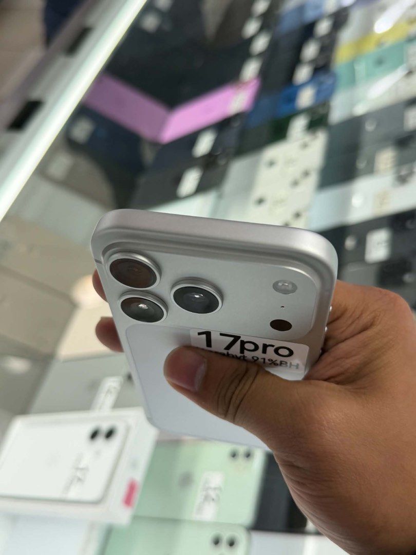 Iphone 17 Pro 1TB 91% BH FU NTC No issue (Category: iPhone 17 Series) located in San Juan City. Submitted by javedsgadgetshop (Listing ID 1470558985, Image 3). Description: WE BUY AND SELL SO PWEDE MAGBINTA OR SWAP ! INSTALLMENT OPTIONS : SPAY LATER / GGIVES / CREDIT CARD / SKYRO / HOMECREDIT (BRANDNEW) Quick Specs : 💵 Iphone 17pro •1TB •NTC Variant •91% batt health •Factory Unlock •95% Smoothness •No hidden issue | No Repaired •100% Authentic |