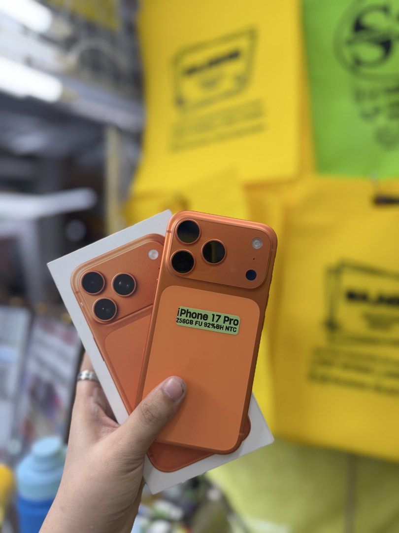 Iphone 17 Pro 256GB 92BH NTC approved Openline (Category: iPhone 17 Series) located in San Juan City. Submitted by najihahtelecomshop2018 (Listing ID 1470683880, Image 3). Description: Legit Store | Original unit FOR SALE | TRADE / SWAP ▫️INSTALLMENT thru: 🔸Credit Card (straight / installment) 🔸Ggives / Gcredit + 6% interest 🔸Spay Later + 6% interest (RFS: Buy and Sell any kinds of Gadgets) Description: iPhone 17 Pro 256GB ( other GB are also 