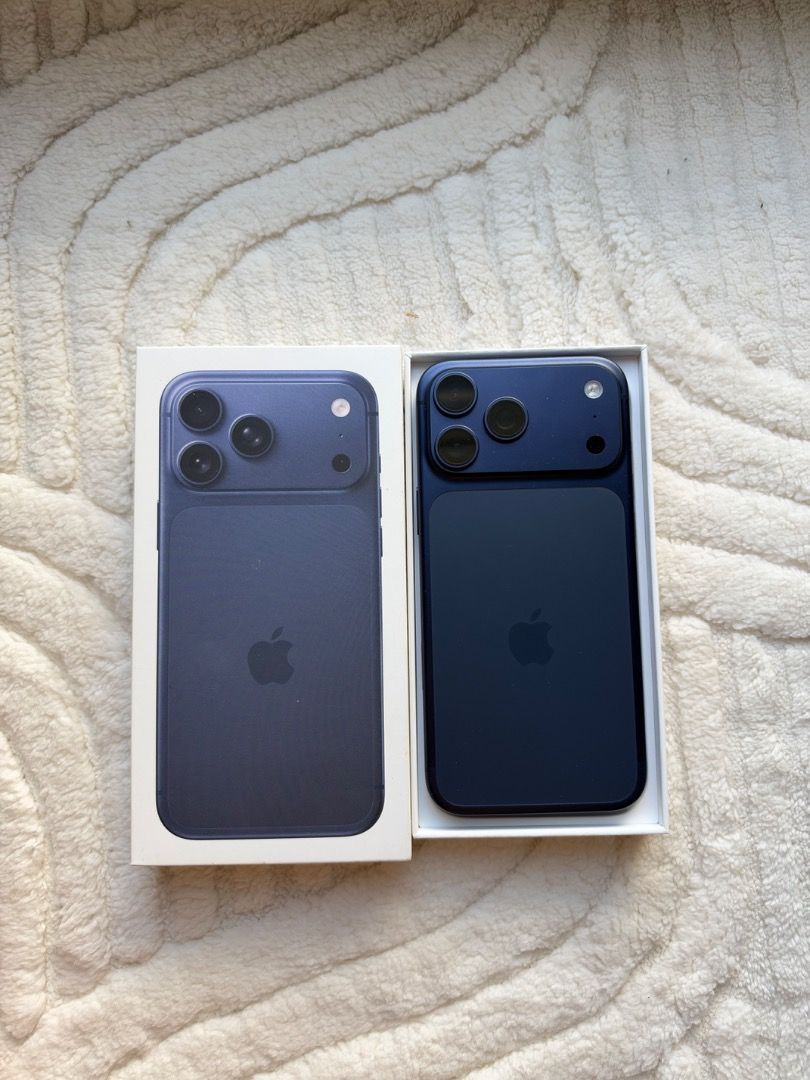 Iphone 17 pro max 256gb lady owned (Category: Early Generation Mobile Phones) located in Paranaque City. Submitted by lalynluna20 (Listing ID 1470622621, Image 2). Description: Iphone 17 Pro Max Deep blue 256GB with resibo Any sim can do 92 % Battery Health Complete Inclusions box and charger Super kinis likod at harap since day 1 may tempered glass Lady owned. Meet up only..