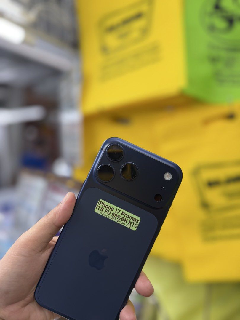 Iphone 17 Promax 1TB 99BH no issues NTC approved openline (Category: iPhone 17 Series) located in San Juan City. Submitted by najihahtelecomshop2018 (Listing ID 1470665806, Image 2). Description: Legit Store | Original unit FOR SALE | TRADE / SWAP ▫️INSTALLMENT thru: 🔸Credit Card (straight / installment) 🔸Ggives / Gcredit + 6% interest 🔸Spay Later + 6% interest (RFS: Buy and Sell any kinds of Gadgets) Description: iPhone 17 Promax 1TB ( other 