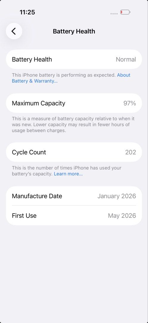 iPhone 17 Sage 256GB (Category: iPhone 17 Series) located in Manila. Submitted by mj4yyz (Listing ID 1470609696, Image 3). Description: FOR SALE OR SWAP Local Purchased🇵🇭 97% Batt Health Any Sim Warranty 'till May 2027 No History of Repair No Issue Unli Check and Reset Manila Area.
