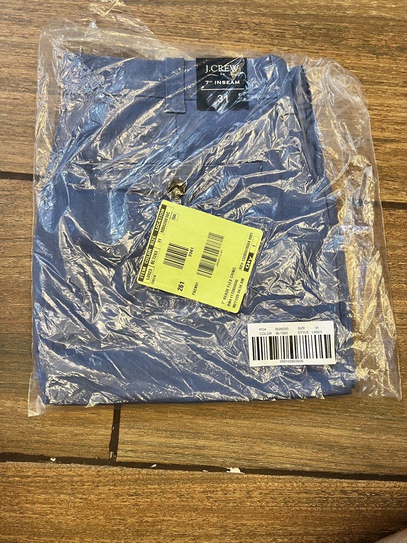J Crew 7" Ready Flex Chino Shorts Blue Size 31 (Category: Shorts) located in Mandaluyong City. Submitted by johngil101 (Listing ID 1470667467, Image 1). Description: - Brand: J.Crew (Reade Flex Chino Shorts) - Color: Blue - Size: 31 - Inseam: 7 inches - Condition: Brand new, still sealed in original plastic packaging with tags attached - Never opened or worn.