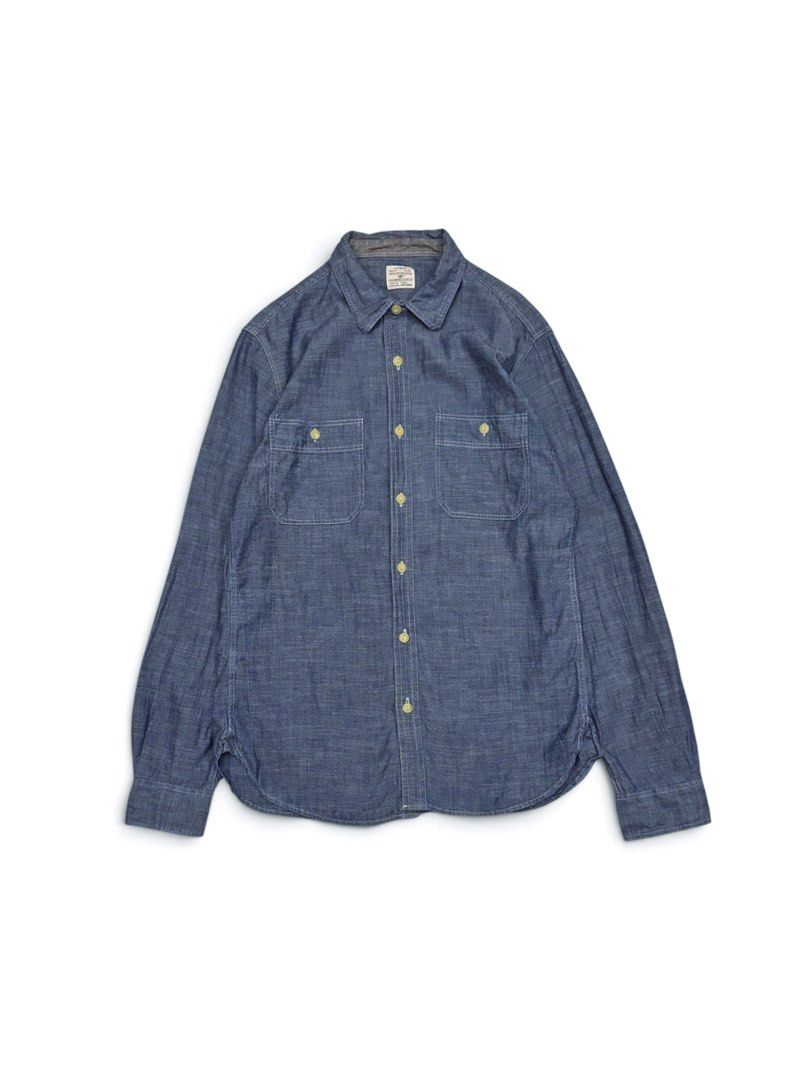J. Crew Chambray Utility Work Shirt (Category: Formal Shirts) located in Valenzuela. Submitted by katadatakph (Listing ID 1470718194, Image 1). Description: J. Crew Chambray Utility Work Shirt Size: Medium Dimes: Width 21 Shoulders 18 Length 28 Made by J.Crew from lightweight 100 percent cotton chambray sourced from a renowned Japanese mill, this workshirt draws direct inspiration from vintage naval uniforms and classic outdoor gear. It features 