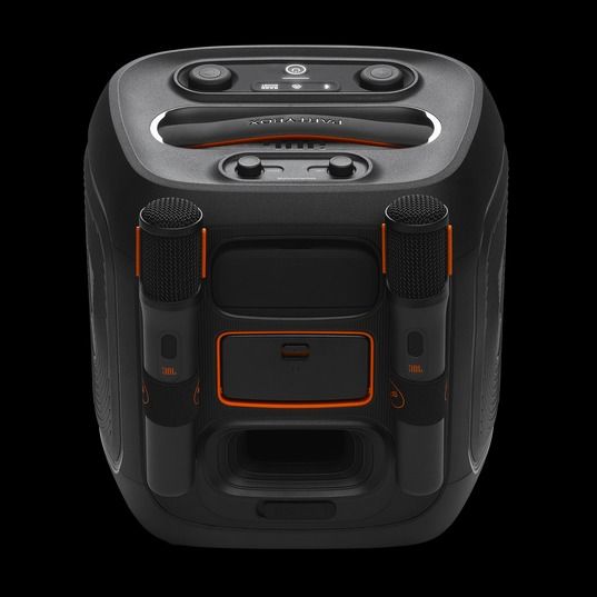 JBL Partybox Encore 2 Bluetooth Party Speaker with 2 Wireless Microphone (Category: Soundbars, Speakers & Amplifiers) located in Manila. Submitted by random_94 (Listing ID 1470613762, Image 2). Description: Specifications: Speaker Specifications Transducers 1 x 5.25" (135mm) woofer, 2 x 0.75" (20mm) dome tweeters Output Power 100W RMS (IEC60268) Power Input 100 - 240V ~ 50/60 Hz Frequency Response 40Hz - 20kHz (-6dB) Signal-to-Noise Ratio > 80dB 