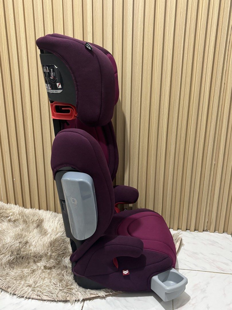 JOIE TRILLO CAR SEAT 🟣 (Category: Car Seats) located in Valenzuela. Submitted by jen_prelovedcorner.2 (Listing ID 1470565549, Image 3). Description: JOIE TRILLO 2/3 High back booster car seat 🟣🟣🟣 👶 Age & Weight Range: Designed for growing children from 15 kg up to 36 kg (roughly 3 to 12 years old) ☑️ Headrest: Height-adjustable headrest that grows with your child. ☑️ Safety: Features side-impact protection and ISOFIX / Isosafe connectors for