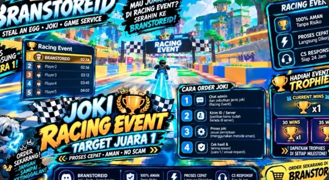 Gun Rui Joki Racing Event Roblox Game Service Target Juara 1, Video Gaming ...