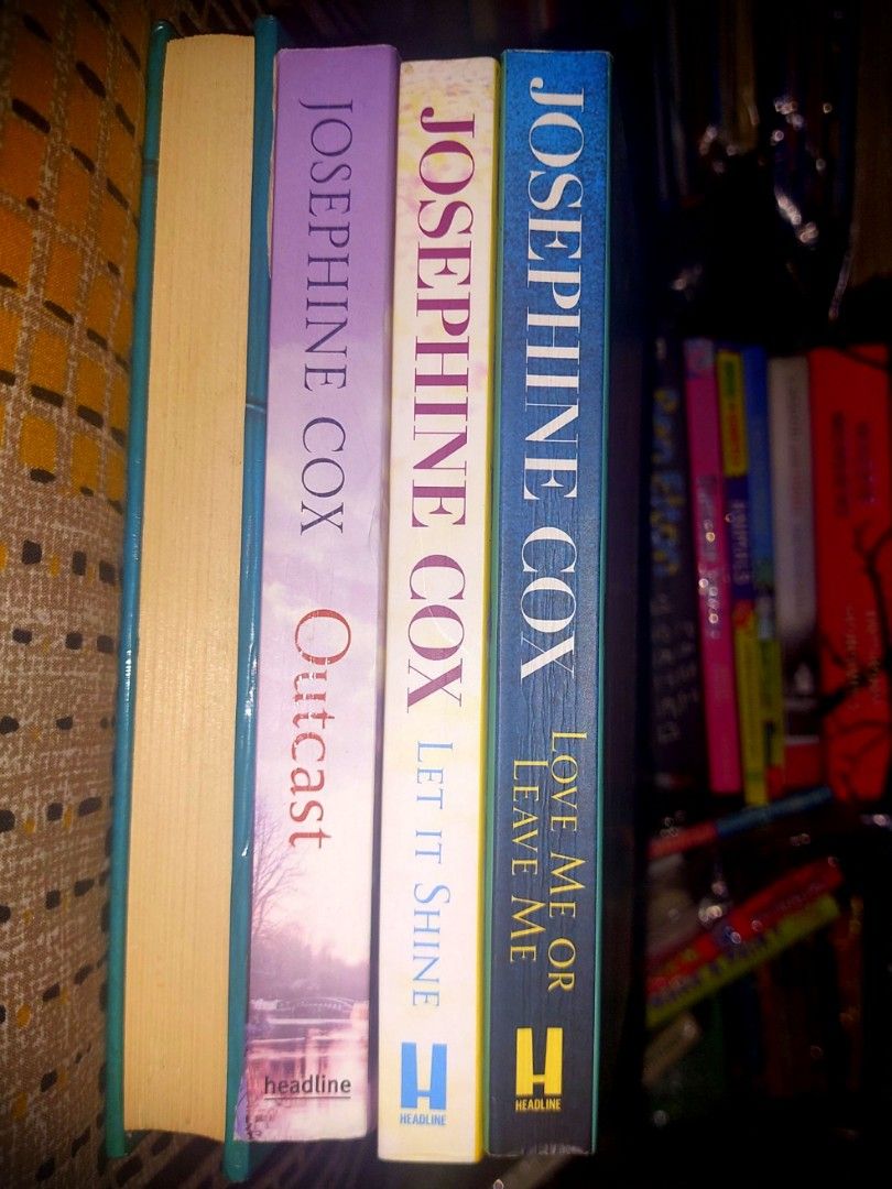 Josephine Cox — Heartwarming Stories Bundle (Category: Storybooks) located in Cainta. Submitted by giftshopbyyui (Listing ID 1470694482, Image 1). Description: 📖 Titles: • Love Me or Leave Me • Let It Shine • Outcast 📚 Genre: Contemporary Fiction • Family Drama • Emotional Romance ✅ All Standalone — read in any order 📄 Standard Trade Paperback 🌍 Origin: United Kingdom ✅ Condition: Preloved — clean & complete pages, minor shelf wear only 💰 PR