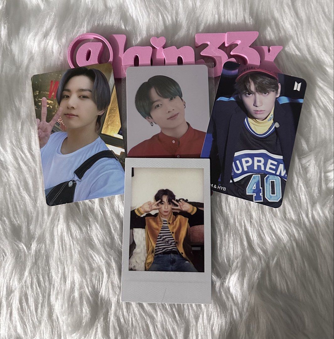 jungkook pc set (Category: K-Wave Merchandise) located in Bacoor. Submitted by lain33x (Listing ID 1470675339, Image 1). Description: ❌lower offers 600 take all. on hand. payo + pf 20 + sf jnt mwf .