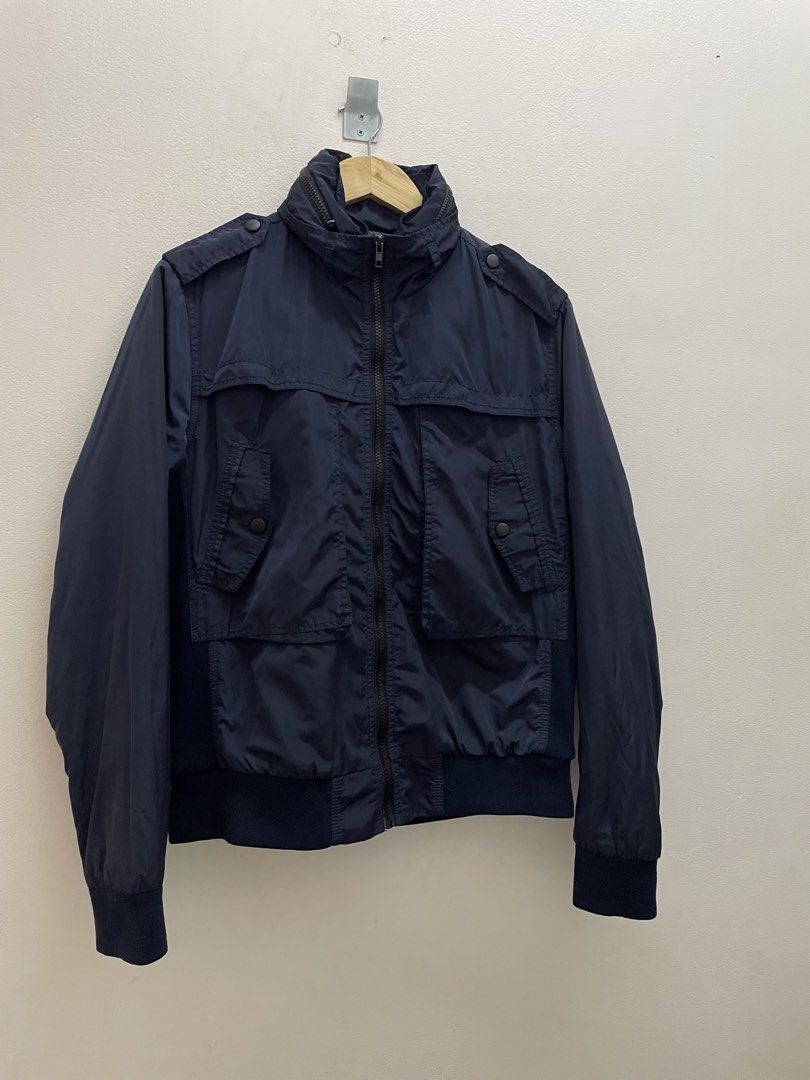 Junya Watanabe Men Nylon Bomber Jacket with packable hood (Category: Coats, Jackets and Outerwear) located in Manila. Submitted by rm0330 (Listing ID 1470599783, Image 1). Description: Junya Watanabe Men Nylon Bomber Jacket with packable hood.