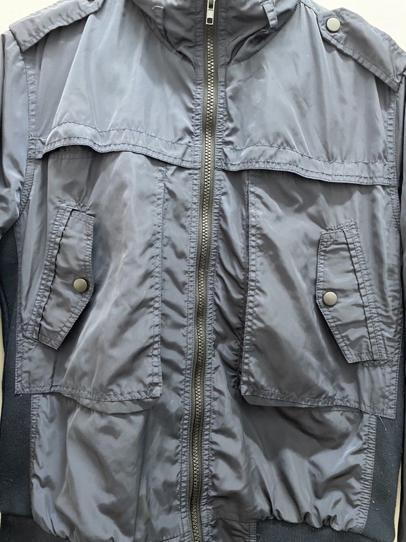 Junya Watanabe Men Nylon Bomber Jacket with packable hood (Category: Coats, Jackets and Outerwear) located in Manila. Submitted by rm0330 (Listing ID 1470599783, Image 2). Description: Junya Watanabe Men Nylon Bomber Jacket with packable hood.
