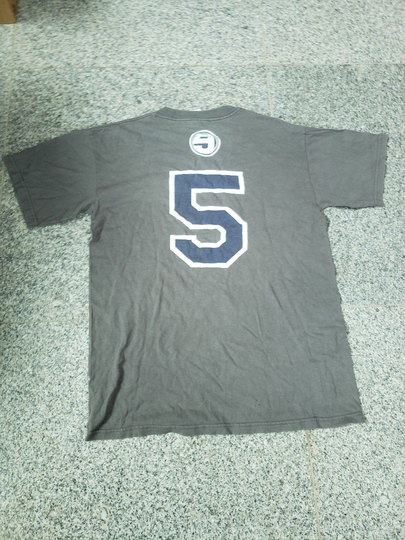 Jurassic 5 Vintage Graphic Tee Grey (Category: Tshirts & Polo Shirts ) located in Pagsanghan. Submitted by yuchinz (Listing ID 1470658966, Image 2). Description: - Authentic Jurassic 5 merch in versatile grey - Bold graphic print on the front and number 5 on the back - Classic short sleeves and crew neck fit - Condition: Normal wear with minor print cracking - Flaw note: A few small pinholes near the upper back hem - Perfect for vintage streetwea