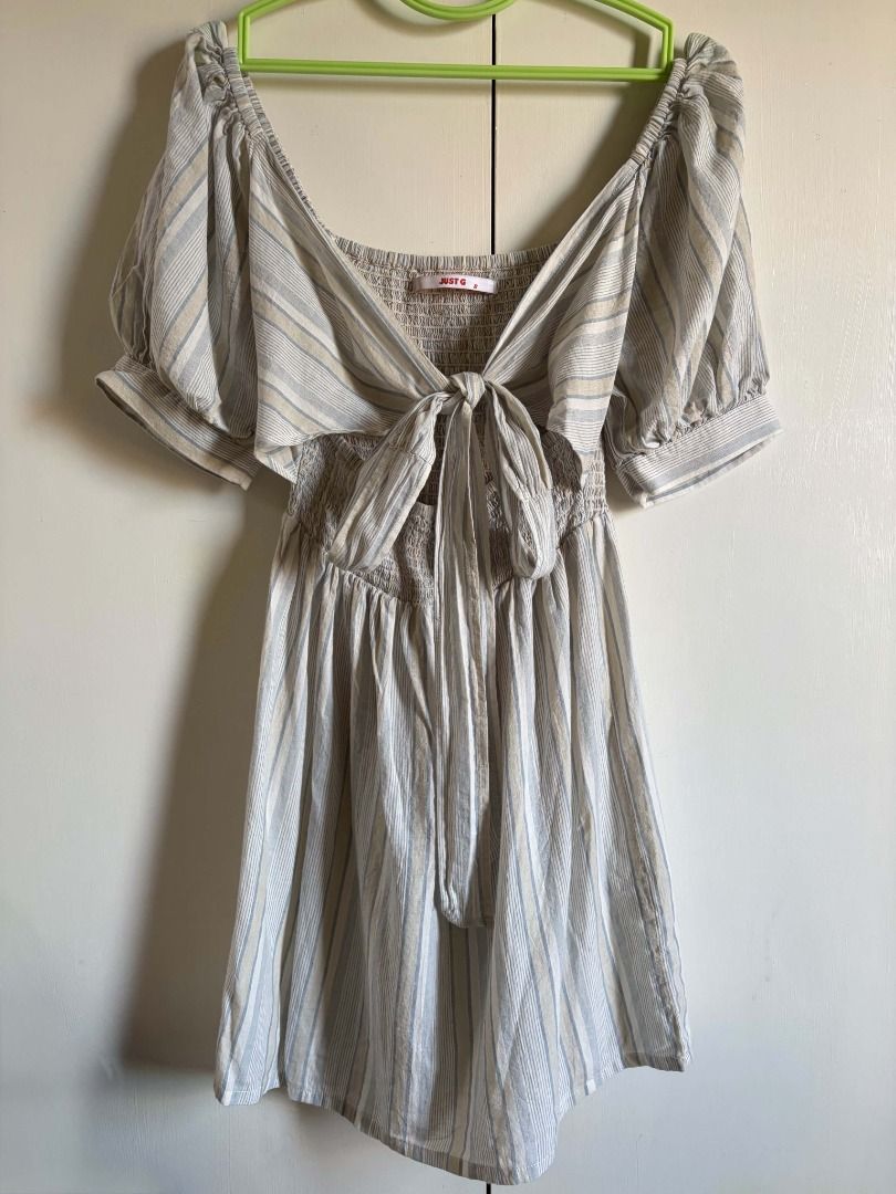 Just G Striped 2 Way Dress (Category: Dresses) located in Quezon City. Submitted by gruthbue (Listing ID 1470564919, Image 1). Description: 📍Seller Loc.: Quezon City, Metro Manila Payment 1st (GCash/BDO) Grab Express/Lalamove or Meet up.