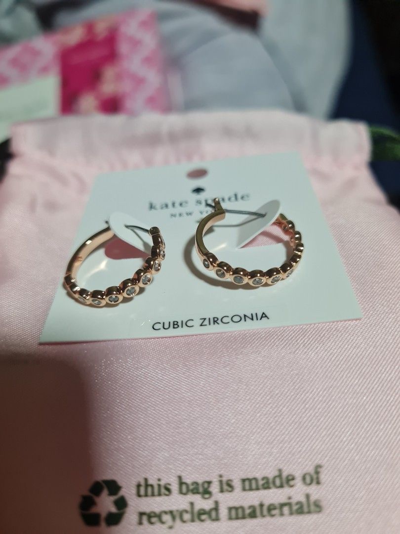 Kate Spade earrings (Category: Luxury Accessories) located in Quezon City. Submitted by luli_18 (Listing ID 1470682372, Image 3). Description: original KS full circle hoop earrings.