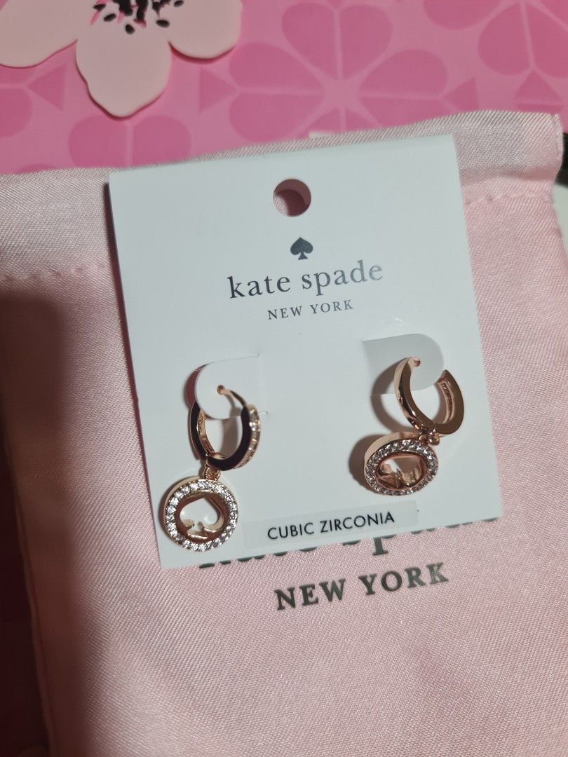 Kate Spade huggies earrings (Category: Luxury Accessories) located in Quezon City. Submitted by luli_18 (Listing ID 1470682689, Image 1). Description: original KS pave huggies earrings.