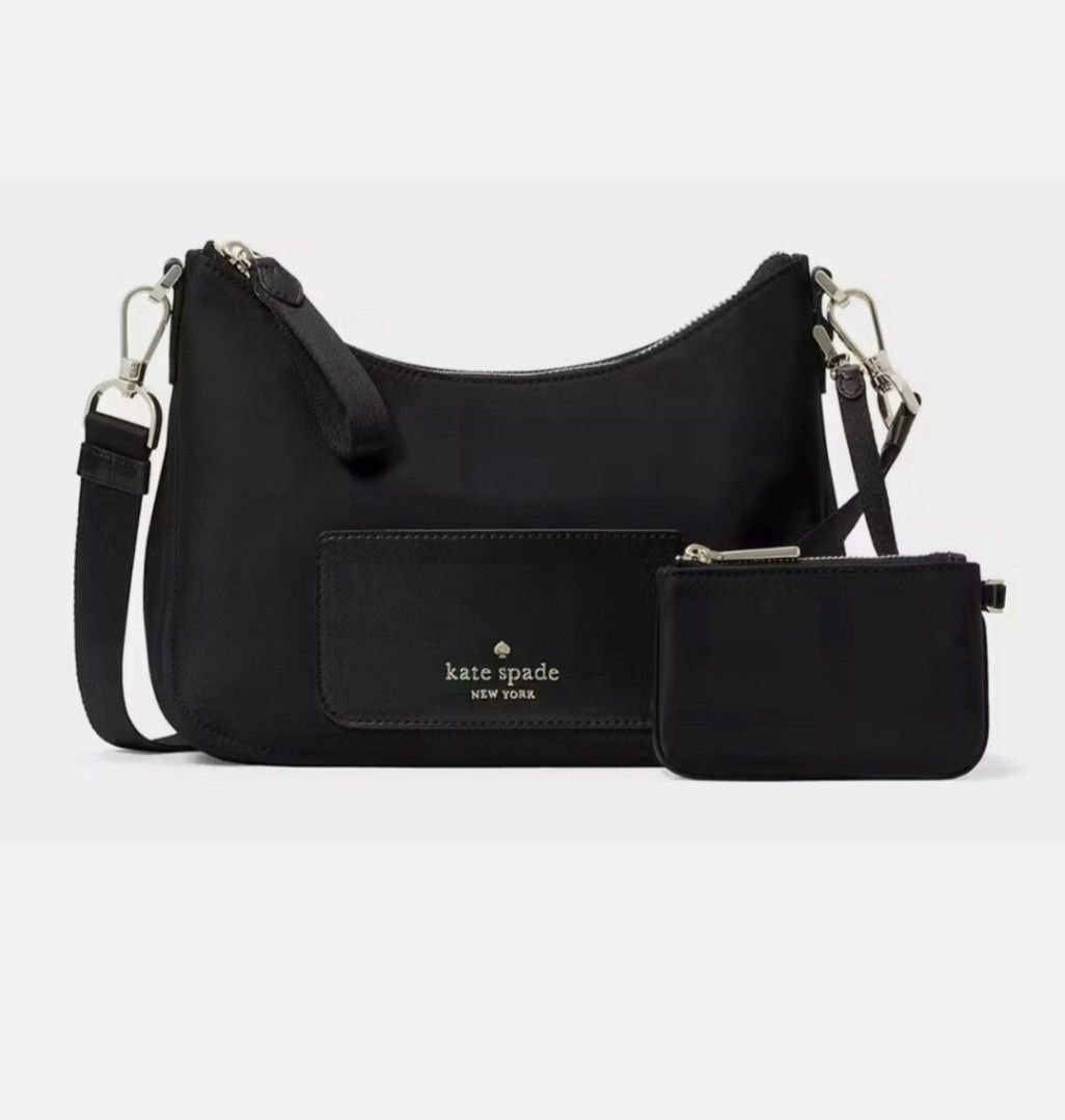 Kate spade shoulder bag (Category: Cross-body Bags) located in Taguig. Submitted by welcome2myprelovedshop (Listing ID 1470636376, Image 1). Description: Description 6"H x 9"W x 3"D Strap drop: 27" nylon trim: smooth PVC metal golden Kate spade mount logo Exterior front slip pocket and removable coin purse zipper closure adjustable stap. bought this from U.S for $100.