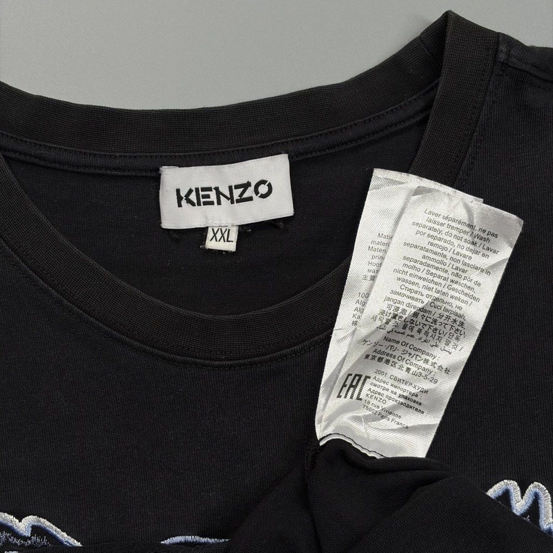 Kenzo Embroidered Logo (Authentic) (Category: Tshirts & Polo Shirts ) located in Cavite. Submitted by onebeancent (Listing ID 1470730435, Image 3). Description: Size: Large (Men) | XL to XXL (Women's) Dimension: 21" Width | 28" Length Color: Black Color Rate: 9.8/10 Issue: None Condition: Excellent to new‼️ Price: 780php Additional Shipping Fee (J&T Small Pouch) 75php Luzon 100php visayas 120php mindanao.