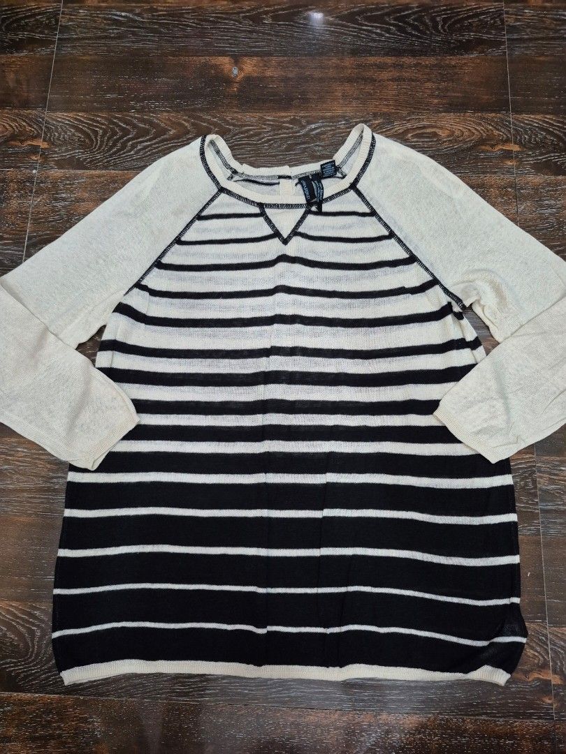 Knit Blouse (Category: Blouses) located in Santa Cruz. Submitted by deenem (Listing ID 1470608938, Image 2). Description: Lightly Used😍👌 No flaws👌 L on Tag Can fit M-L Asian (Measurements laid flat in inches) Bust:19 Lenght: 24.