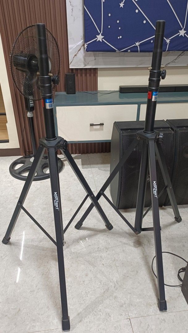 Konzert Speakers with Stands (Category: Soundbars, Speakers & Amplifiers) located in Manila. Submitted by jhayceerel (Listing ID 1470708964, Image 2). Description: •Konzert KS-755V - 12" 3-way Bass Reflex Speaker - 650W Max. (Horn Tweeter) •Konzert Speaker Stand SS7S (6'2 ft, 25kg capacity) Negotiable. PM lang po! ✔️ 100% WORKING & IN GOOD CONDITION ✔️ WHAT YOU SEE IS WHAT YOU GET ✔️ TEST ALL YOU WANT UPON PICK UP ✔️ VIDEO CALL TEST BEFORE SHIPPI