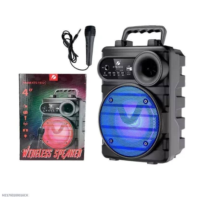 Kts Bluetooth Speaker with Microphone (Category: Soundbars, Speakers & Amplifiers) located in Cebu City. Submitted by gracemarvin06 (Listing ID 1470559351, Image 3). Description: 💥𝗞𝗧𝗦-1512 𝗦𝗣𝗘𝗔𝗞𝗘𝗥💥 ₱550 ONLY‼️🔥 Small in price, BIG on sound! Perfect for karaoke nights, outings, or relaxing at home 🎤🎶 ✔️ FREE mic – sing anytime, anywhere ✔️ Bluetooth speaker – easy phone connection ✔️ Built-in FM radio for music & news ✔️ Clear and p