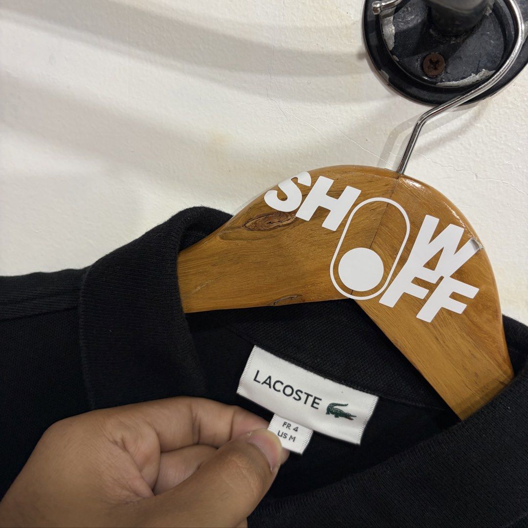 Lacoste (Category: Tshirts & Polo Shirts ) located in Santa Rosa. Submitted by gardenofthrifts (Listing ID 1470599097, Image 3). Description: Shirt ₱1580 M Width: 21 Length: 27.5 10/10 Condition Comment “Mine” below to purchase..