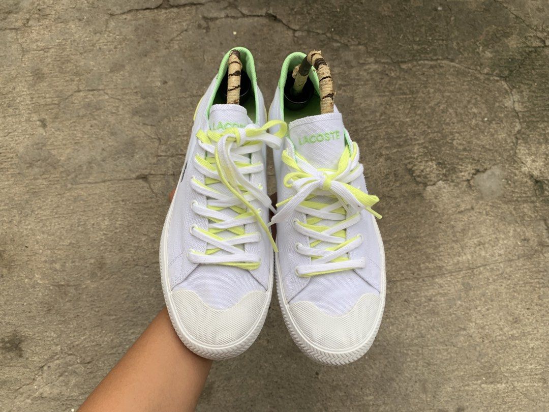 Lacoste (Category: Sneakers) located in Sibulan. Submitted by sharlyngra11287 (Listing ID 1470601269, Image 3). Description: Mine: 1,600 pesos🍀 Brand: Lacoste Size: 39.5 Condition: Super minimal sign of usage💗🎀.