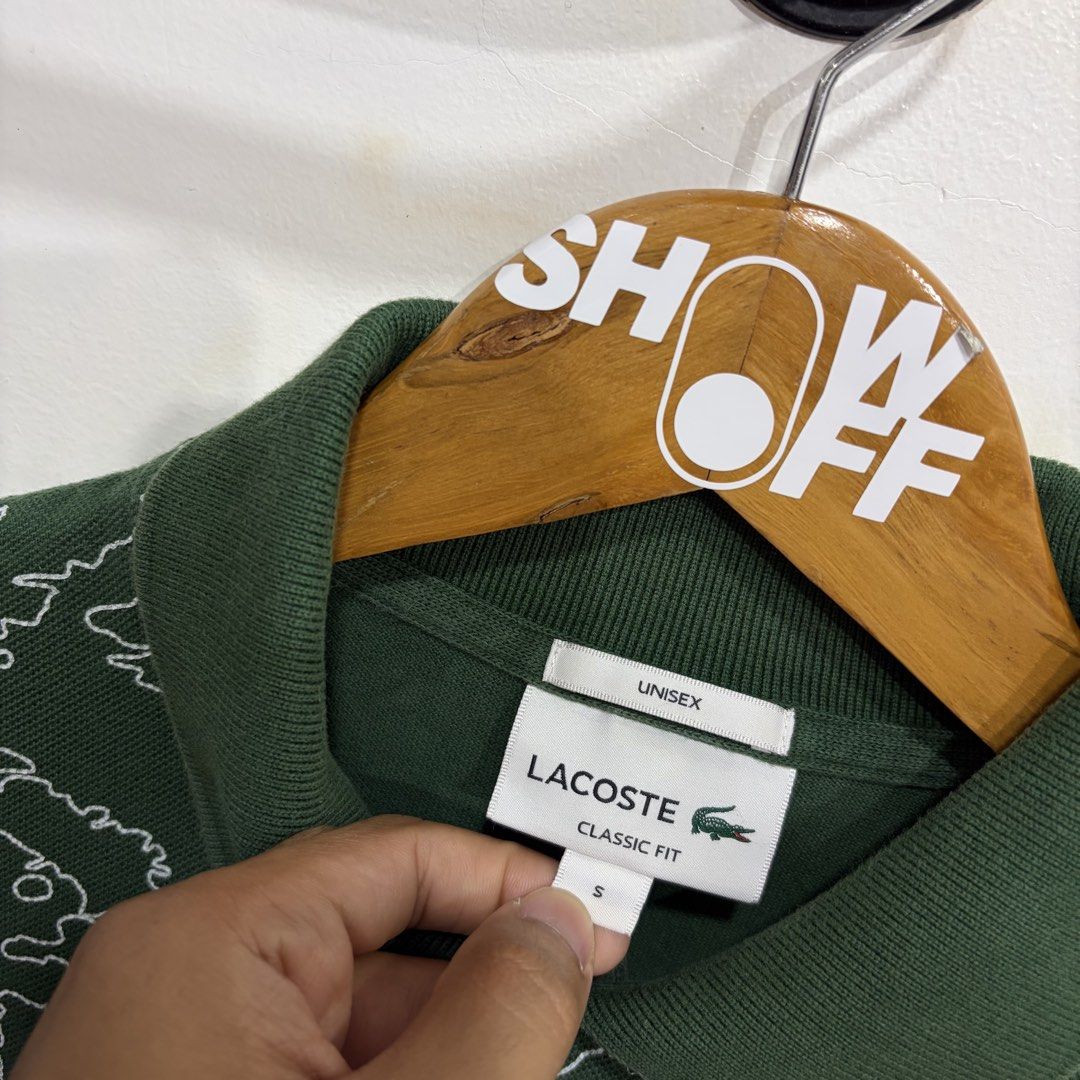 Lacoste (Category: Tshirts & Polo Shirts ) located in Santa Rosa. Submitted by gardenofthrifts (Listing ID 1470608624, Image 3). Description: Shirt ₱1680 Small Width: 19.5 Length: 26 10/10 Condition Comment “Mine” below to purchase..