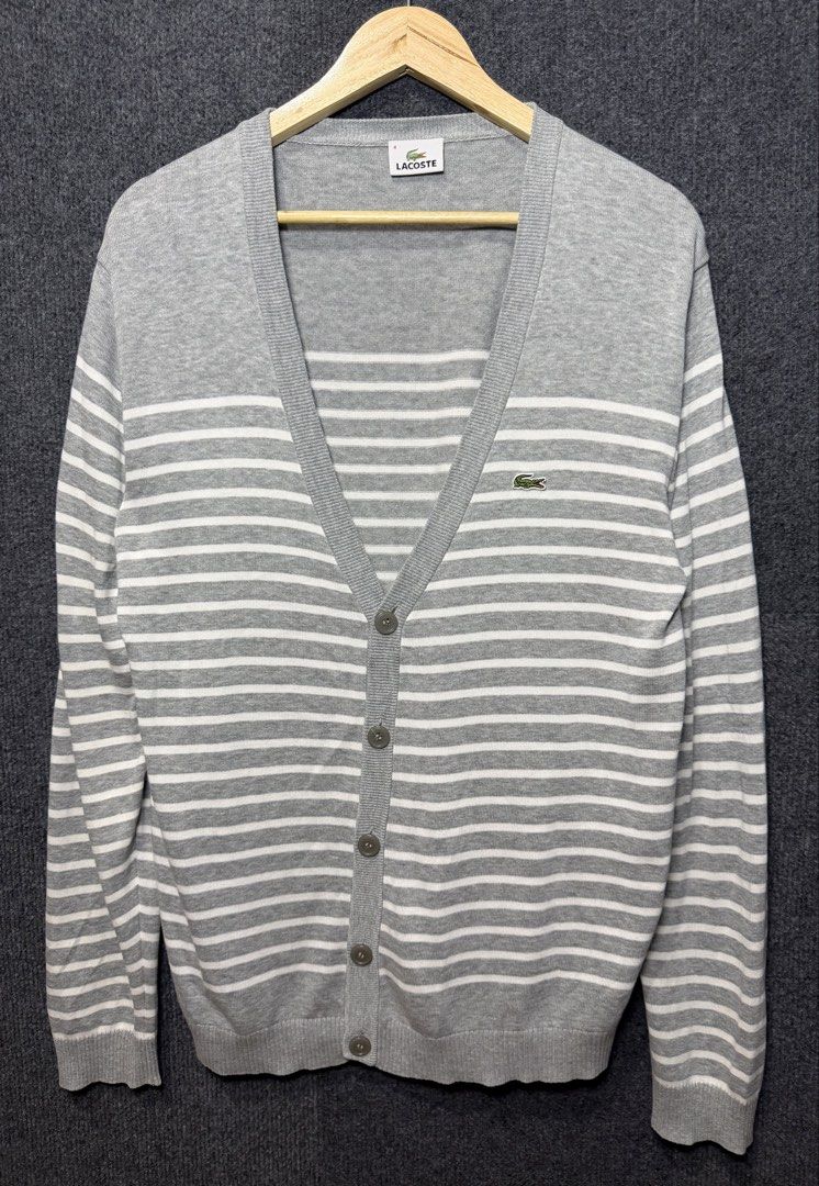 Lacoste Cardigan (Category: Coats, Jackets and Outerwear) located in Baguio. Submitted by thriftcoded_2600 (Listing ID 1470606522, Image 2). Description: -Lacoste Cardugan - Size: Size 4 - Condition: Excellent -22x27.5.