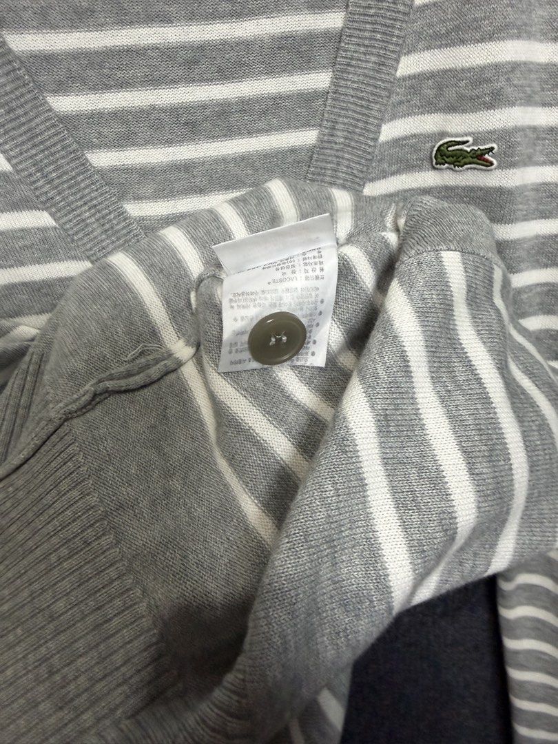 Lacoste Cardigan (Category: Coats, Jackets and Outerwear) located in Baguio. Submitted by thriftcoded_2600 (Listing ID 1470606522, Image 3). Description: -Lacoste Cardugan - Size: Size 4 - Condition: Excellent -22x27.5.