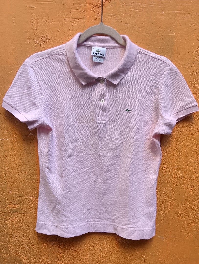 Lacoste Light Pink (Category: Shirts) located in Manila. Submitted by envy25 (Listing ID 1470630007, Image 1). Description: Lacoste Light Pinl Size 44 17x24 Dimension Excellent Condition washable stain.