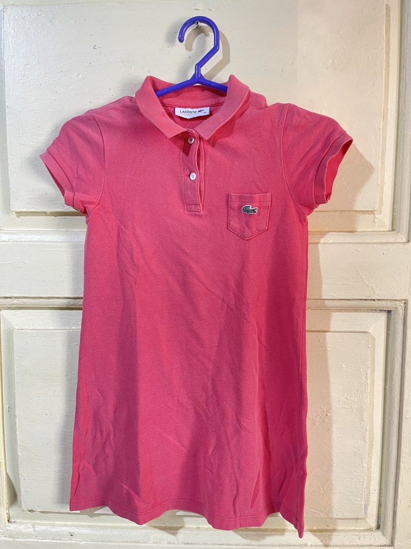 Lacoste Pink Polo Shirt Size 8A (Category: Babies & Kids Fashion) located in Manila. Submitted by zenmountain.60ff7f (Listing ID 1470619058, Image 1). Description: - Brand: Lacoste (ORIGINAL) - Size: 8A (Made in Japan) - PRELOVED.