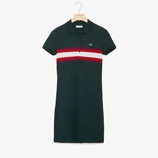 Lacoste polo dress (Category: Shirts) located in Daraga. Submitted by casualthread (Listing ID 1470696062, Image 1). Description: Authentic Minimal stain last 2pic ( halos di kita) 18x36 Medium to large women Like new 10/10 pa.