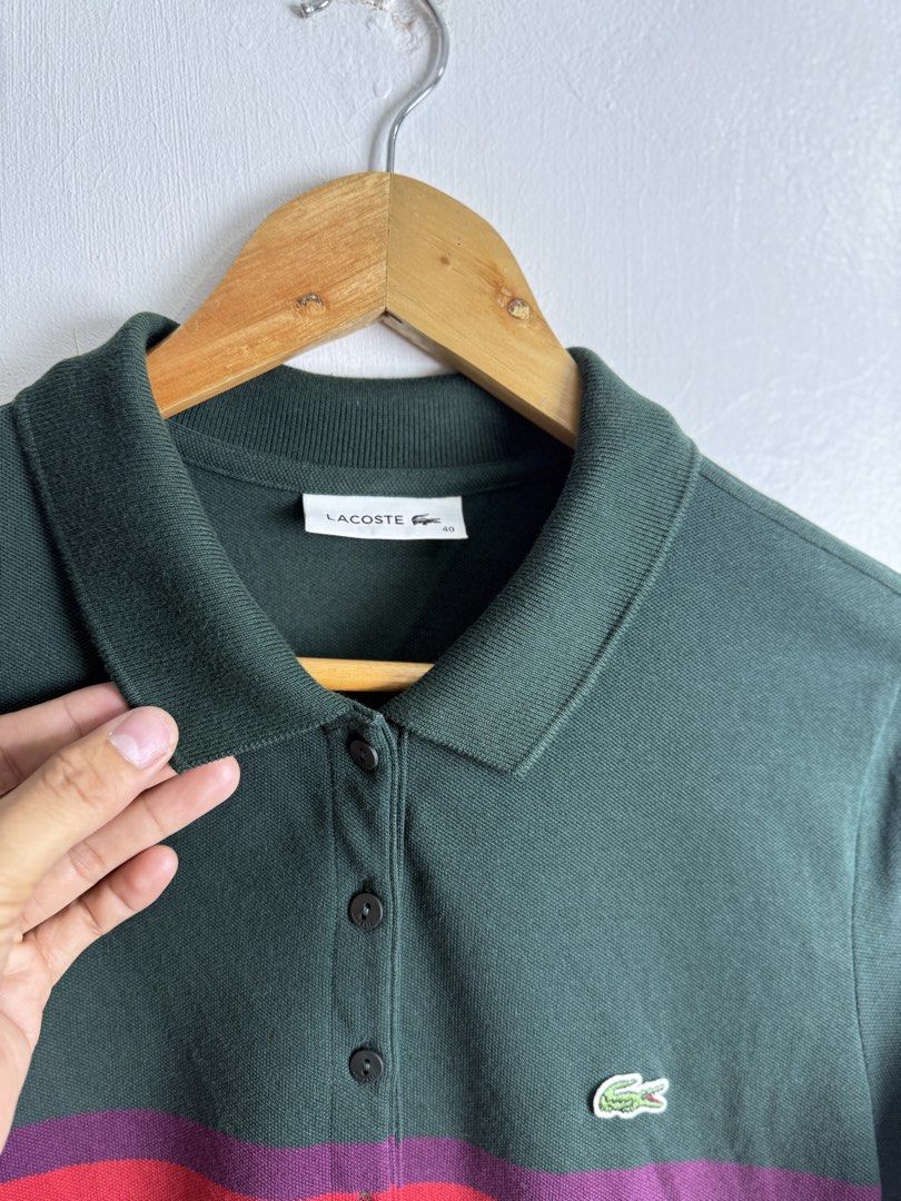 Lacoste polo dress (Category: Shirts) located in Daraga. Submitted by casualthread (Listing ID 1470696062, Image 3). Description: Authentic Minimal stain last 2pic ( halos di kita) 18x36 Medium to large women Like new 10/10 pa.