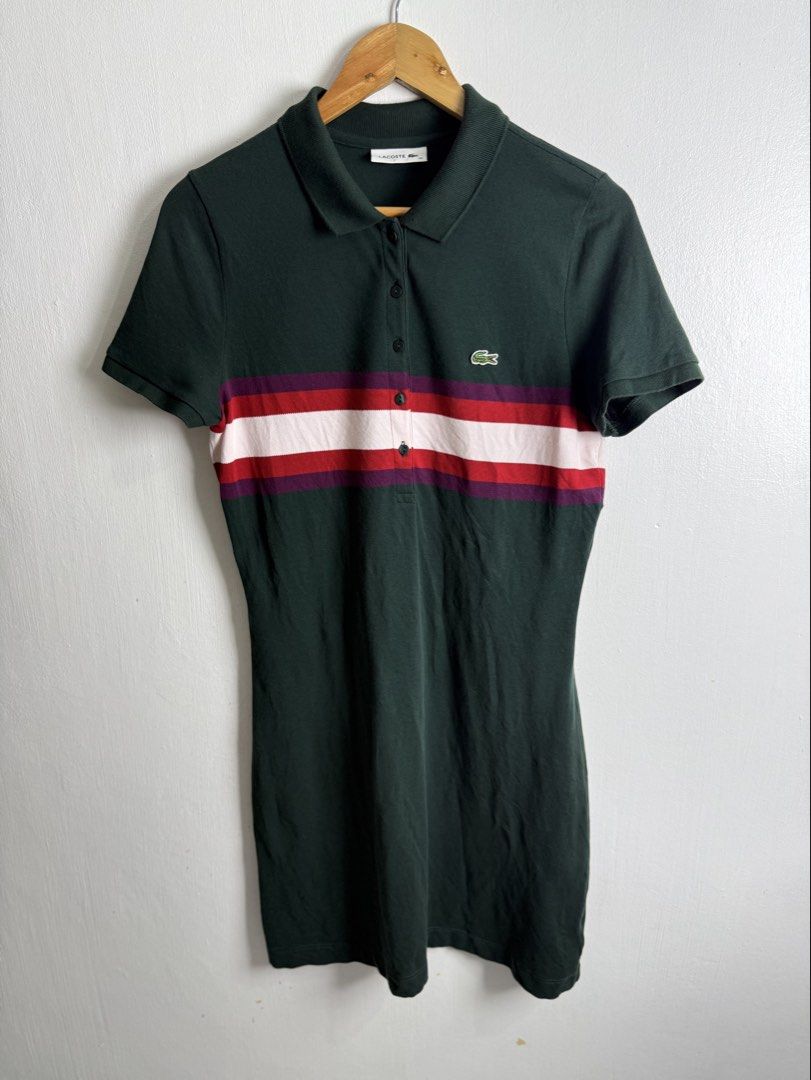 Lacoste polo dress (Category: Shirts) located in Daraga. Submitted by casualthread (Listing ID 1470696062, Image 2). Description: Authentic Minimal stain last 2pic ( halos di kita) 18x36 Medium to large women Like new 10/10 pa.