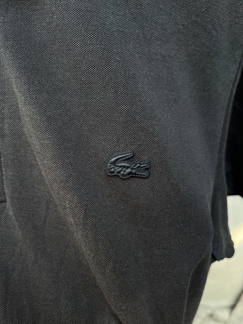 Lacoste polo shirt (Category: Tshirts & Polo Shirts ) located in San Simon. Submitted by wegintal (Listing ID 1470571809, Image 3). Description: Lacoste triple black polo shirt 20 x 25.5 good condition issue: super minimal fade sa collar not noticeable. need wash baka umokay pa ₱500+sf.