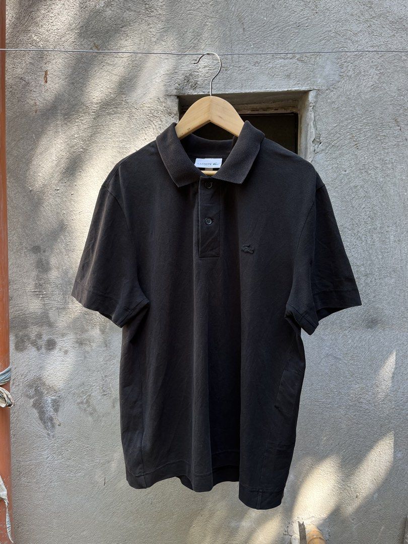 Lacoste polo shirt (Category: Tshirts & Polo Shirts ) located in San Simon. Submitted by wegintal (Listing ID 1470571809, Image 1). Description: Lacoste triple black polo shirt 20 x 25.5 good condition issue: super minimal fade sa collar not noticeable. need wash baka umokay pa ₱500+sf.