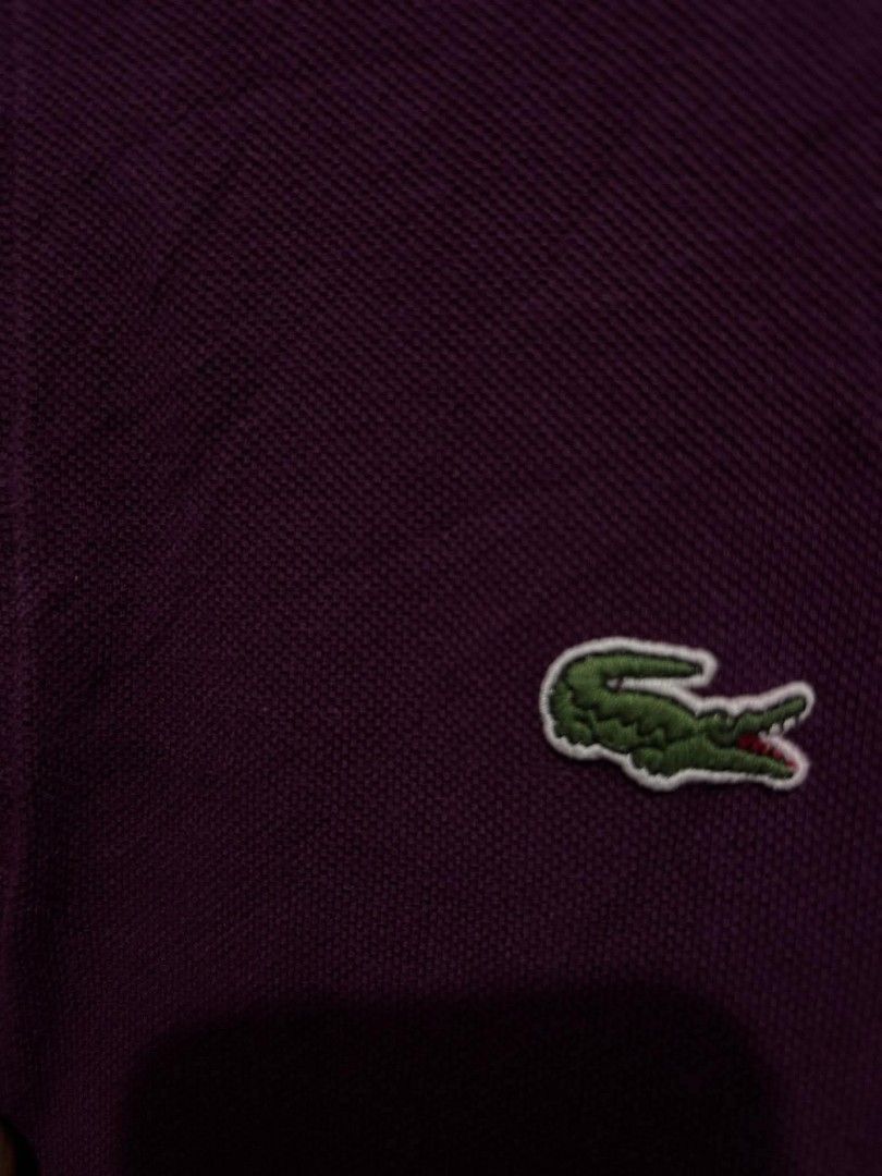 Lacoste Polo Shirt (Category: Tshirts & Polo Shirts ) located in Bauan. Submitted by onetwothrift2 (Listing ID 1470676538, Image 3). Description: Lacoste Polo Shirt Size: Large Dimes: L28.5 W22 Color rate: 10/10 Excellent condition No issue Mine: 1k.