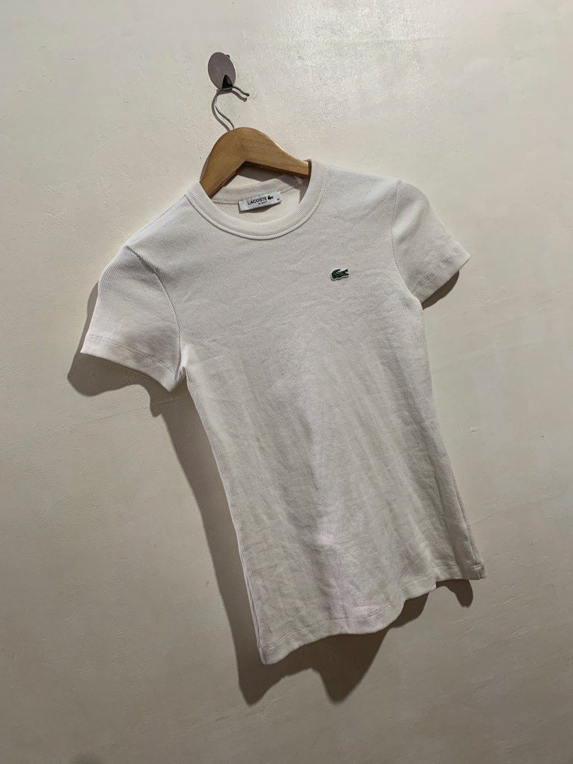LACOSTE SLIM FIT RIBBED COTTON TEE (Category: Shirts) located in Gumaca. Submitted by getscore.ph (Listing ID 1470579780, Image 2). Description: WTS ❗️LACOSTE SLIM FIT RIBBED COTTON TEE❗️ Sariwa✨ ✅Size: 38 on tag ✅Dimes: Width 13.5 (Stretchable) Length 23 ✅Color Rate: 9.7/10 ✅Condition: Excellent ✅Issue: None Color may due to lightning NEED WASH FRESH FROM BALE DM ME TO PURCHASE 📥📥 📍Loc. Gumaca,Quezon 📍Courier: JNT EXPRESS.