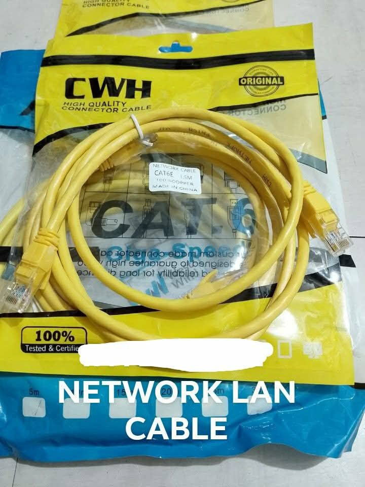 LAN NETWORK CABLE (Category: Other Accessories) located in Quezon City. Submitted by hajjasittienor (Listing ID 1470639643, Image 1). Description: BRAND NEW LAN NETWORK CABLE INTERNATE 1.5 METER 150 3.5 METER 200 5.5 METER 280 10.5 METER.400 20 .5 METER .550.