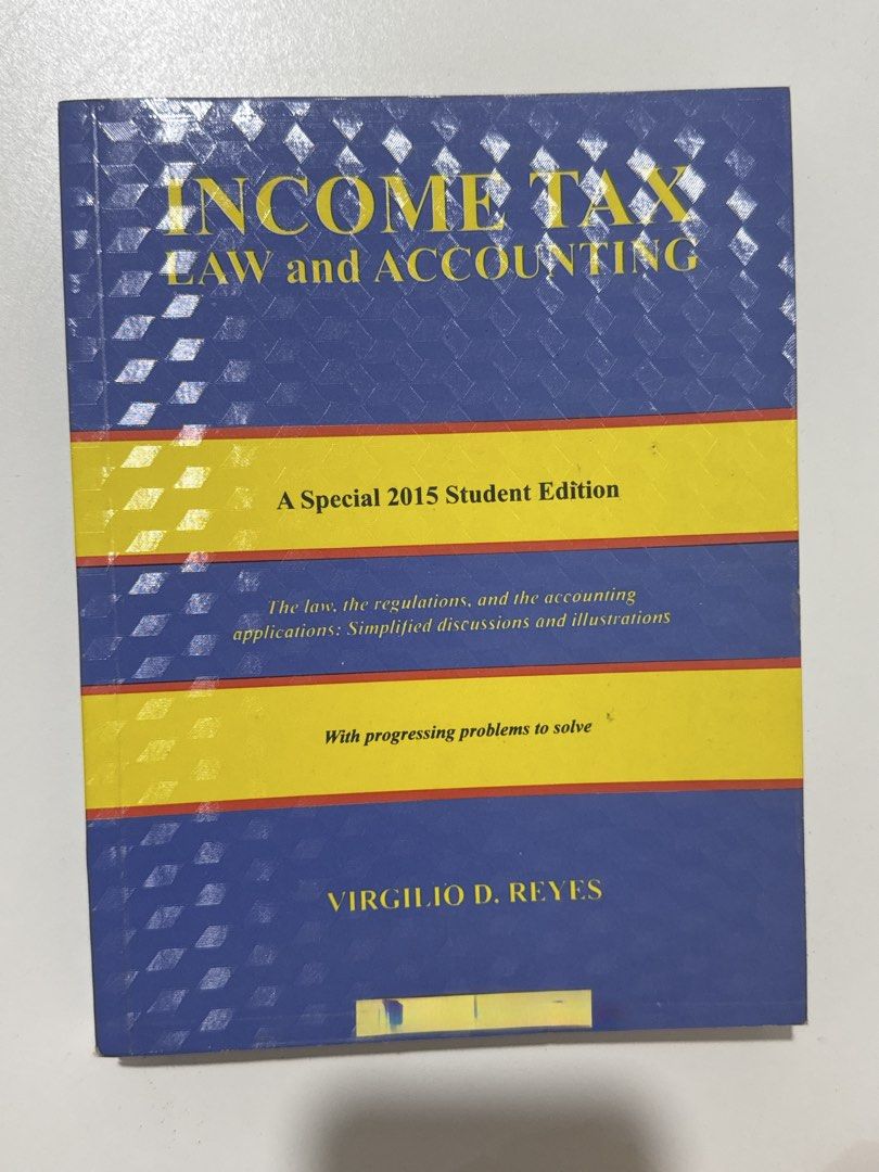 Law and Accounting Textbooks Bundle (De Leon & Reyes) (Category: Textbooks) located in Las Pinas. Submitted by bobbbbbbie (Listing ID 1470711291, Image 2). Description: - Bundle of 3 essential law and accounting textbooks - Sales, Agency and Credit Transactions (2013) by Hector S. De Leon & Hector M. De Leon Jr. - Income Tax Law and Accounting (Special 2015 Student Edition) by Virgilio D. Reyes - The Law on Negotiable Instruments with Documents o