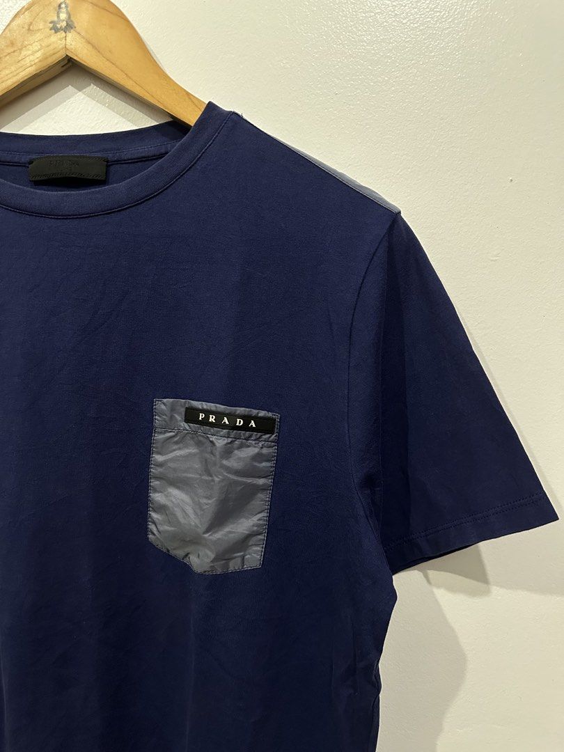 Legit Prada pocket tee (Category: Tshirts & Polo Shirts ) located in Manila. Submitted by wegotthrifts (Listing ID 1470600500, Image 2). Description: Prada nylon pocket shirt 20x26 dimension .