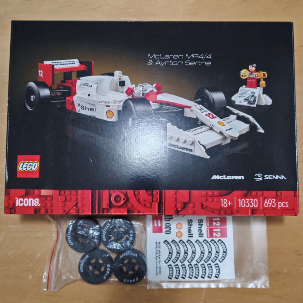 LEGO Icons McLaren MP4/4 & Ayrton Senna 10330 with bonus wheels and ...