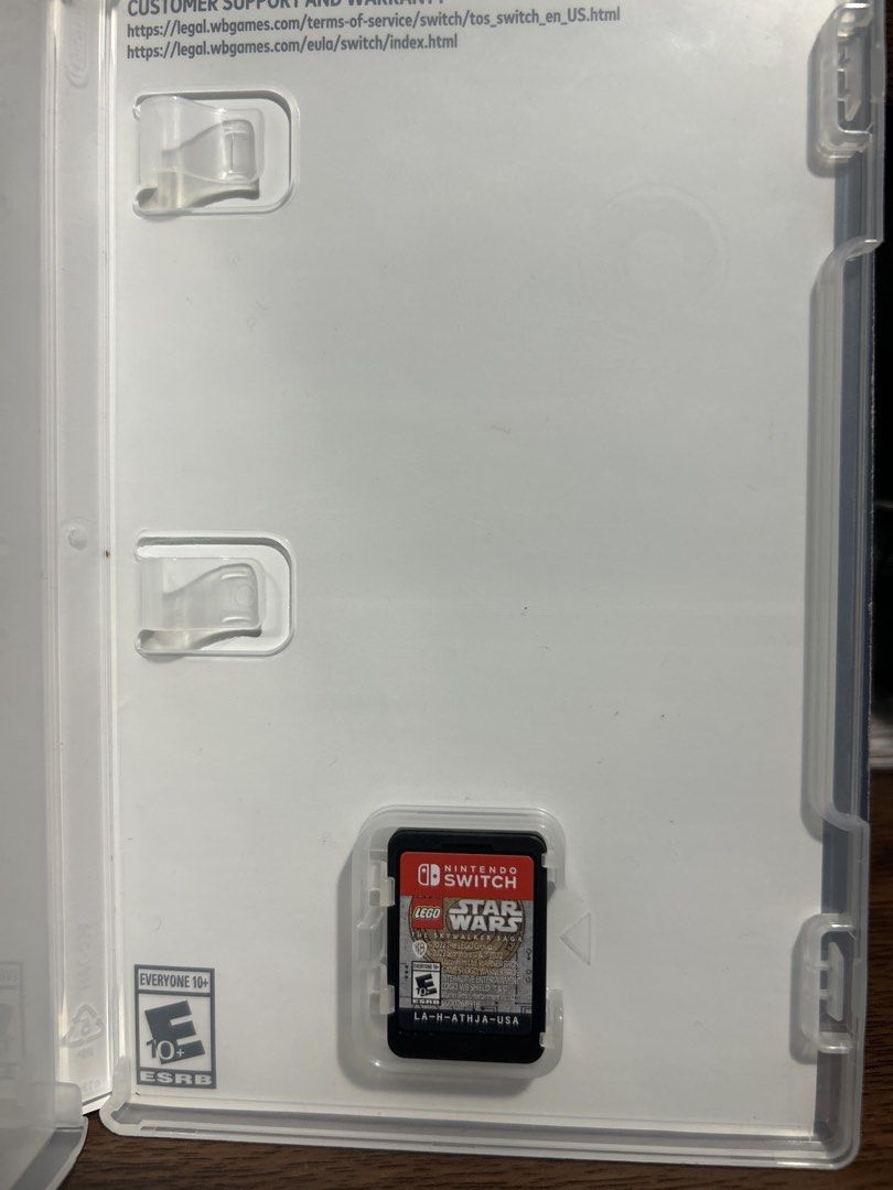 LEGO Star Wars: The Skywalker Saga Nintendo Switch Game (Category: Nintendo) located in Bacoor. Submitted by kidlat_bilis (Listing ID 1470699698, Image 3). Description: LEGO Star Wars: The Skywalker Saga for Nintendo Switch. Physical cartridge included in the original case. Rated E10+ by ESRB. Play through all nine films in the saga. Action-packed battles, twenty iconic planets to explore, hundreds of playable characters and vehicles. Case and ca