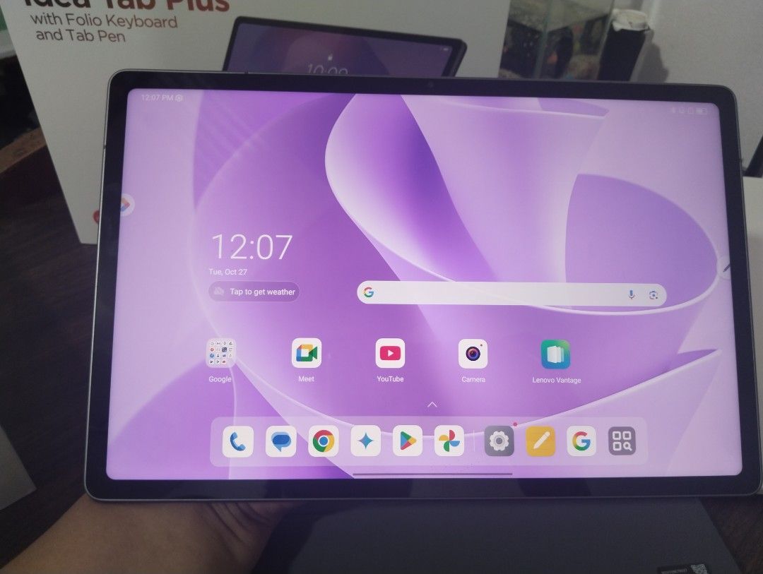 LENOVO IDEA TAB PLUS (Category: Android) located in Marikina City. Submitted by jhazielle (Listing ID 1470591730, Image 3). Description: For Sale‼️ 📱The Lenovo Idea Tab Plus with Folio Keyboard & Tab Pen -Like Brand New (2 moths old pa lang and never used pa, ) -Original Market Price (Php 31,995), Selling it for Php 21,500 -Meet Up Locations: SM San Mateo, SM Marikina, Ayala Mall Feliz -PM for more details. -Specs: •with sim slot •Display: 12.1-