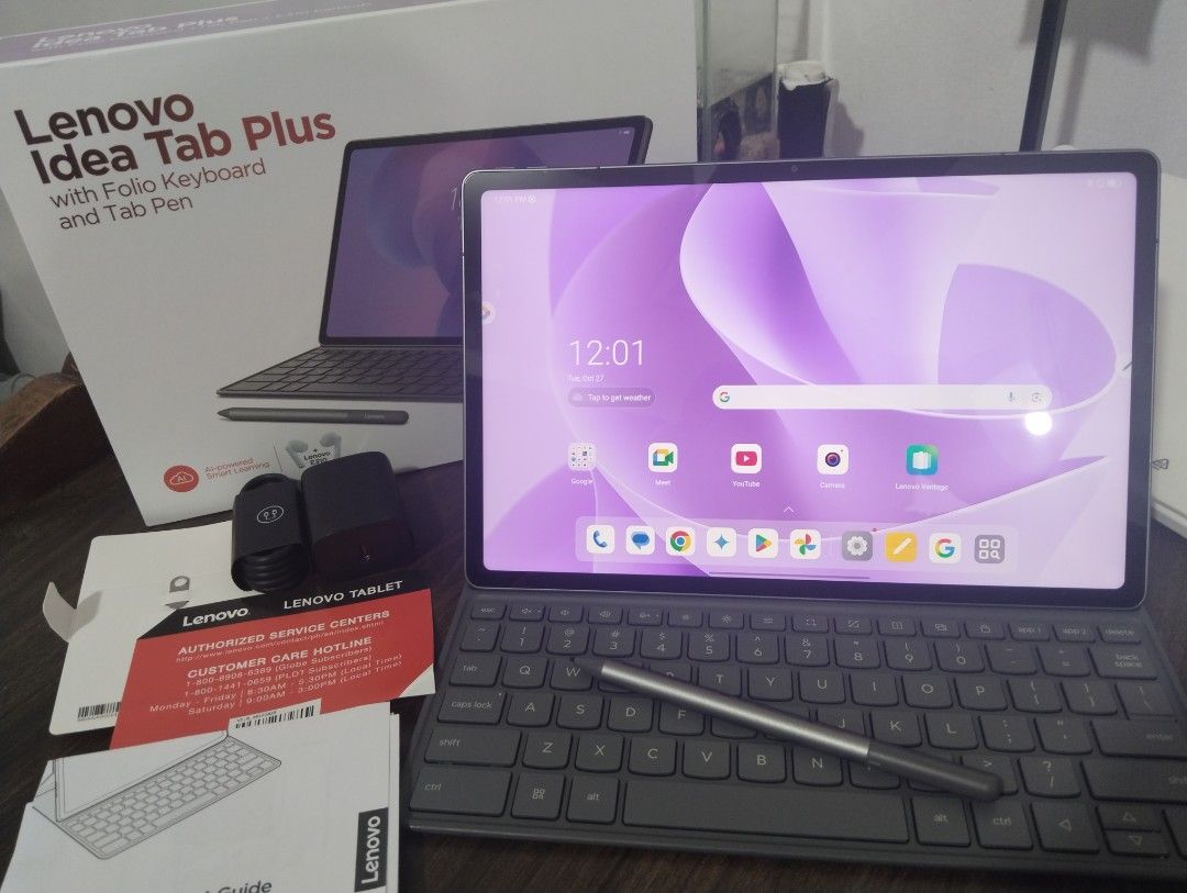 LENOVO IDEA TAB PLUS (Category: Android) located in Marikina City. Submitted by jhazielle (Listing ID 1470591730, Image 1). Description: For Sale‼️ 📱The Lenovo Idea Tab Plus with Folio Keyboard & Tab Pen -Like Brand New (2 moths old pa lang and never used pa, ) -Original Market Price (Php 31,995), Selling it for Php 21,500 -Meet Up Locations: SM San Mateo, SM Marikina, Ayala Mall Feliz -PM for more details. -Specs: •with sim slot •Display: 12.1-