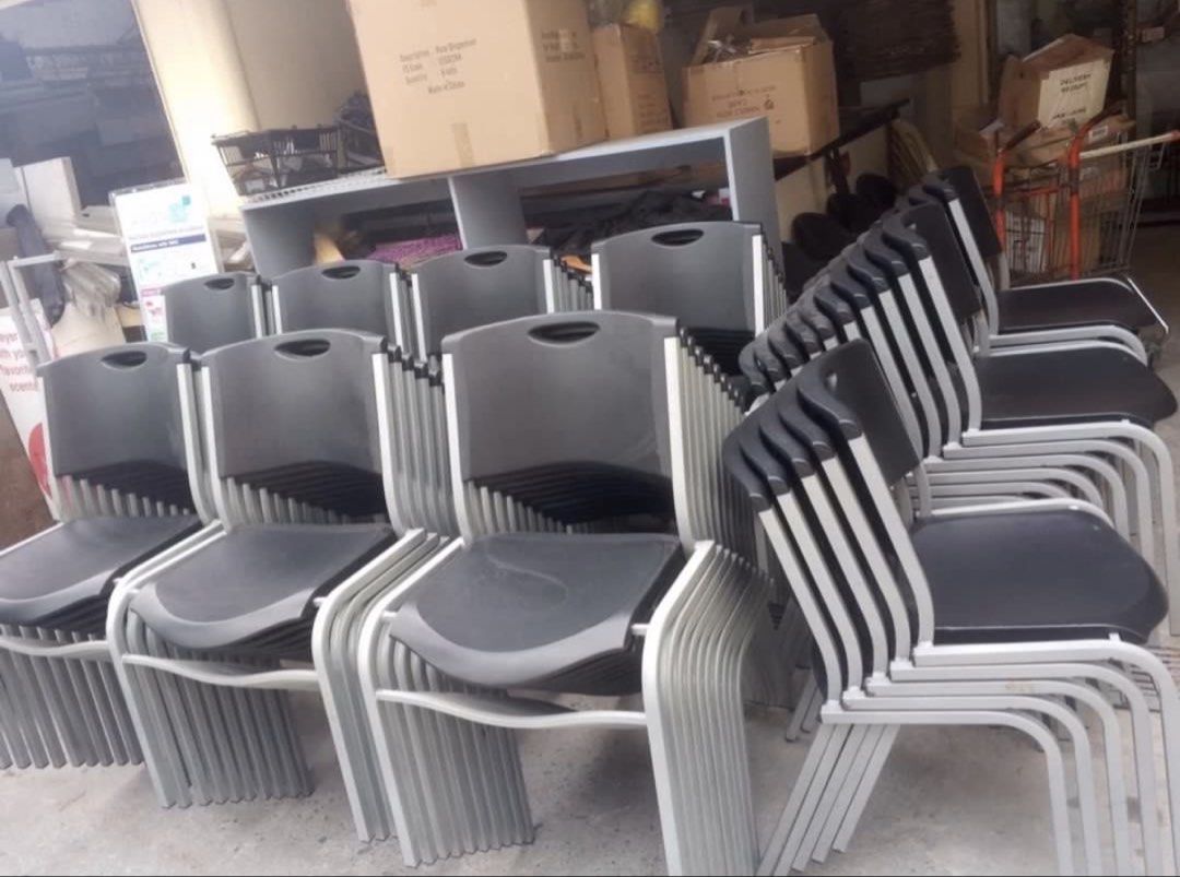 Lifetime chairs (Category: Chairs) located in Makati City. Submitted by penasam (Listing ID 1470615924, Image 3). Description: LIFETIME chairs for sale 75 pcs in Imus 19 pcs in Dasmariñas 94 pcs total 1,600 per pc 6,000 for 4 pcs Bigger discount if you get more or ALL - Durable black plastic seat with a sturdy grey metal frame - Space-saving stackable design - Ideal for offices, events, classrooms, or meeting rooms - Multiple units available (buy