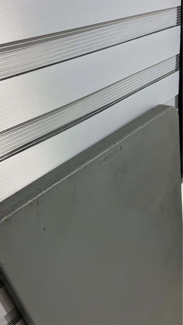 Lifetime Grey Folding Table Top 4ft (Category: Tables & Sets) located in Makati City. Submitted by jukamigaha (Listing ID 1470662123, Image 2). Description: - Brand: Lifetime - Color: Grey - Usage: Sturdy build suitable for indoor or outdoor setup - Condition: Clean, ready for use, with minor surface scratches near the logo from normal handling.