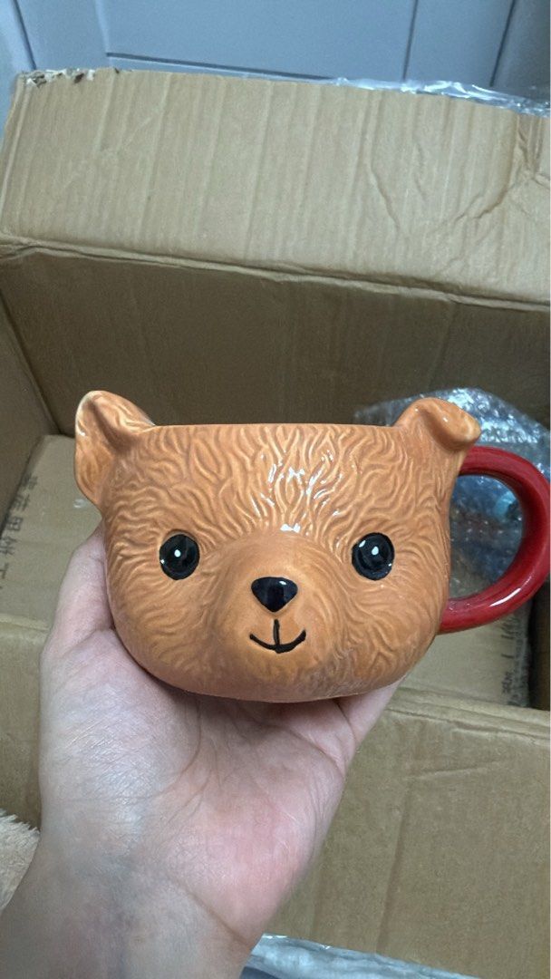 Little bear head mug (Category: Coffee & Tea Tableware) located in Quezon City. Submitted by fragilebabies (Listing ID 1470563462, Image 1). Description: Please be reminded that these mugs are mall pull-out items. Minor imperfections such as small chips, slight paint chips, crazing (fine hairlines), and other minor marks may be present and are considered normal for mall pull-out items. That said, most of our mugs are still in good condition. Any 