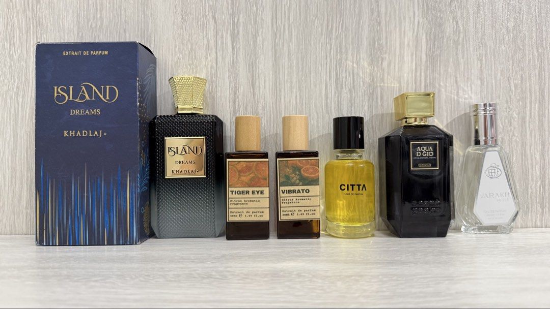 Local and ME frags (Category: Fragrance & Deodorants) located in Manila. Submitted by dr.sheldon (Listing ID 1470633898, Image 1). Description: Khadlaj Island Dreams 85/100ML 1,400php The Following are all missing a few sprays ONLY Cotidiano Tiger Eye 🐯 5-10sprays/50ML 550php Cotidiano V1brat0 5 sprays/50ML 550php CITTA Blu3 t@li$man 5-10sprays/50ML 350php Scent Geeks ADG 5sprays/100ML 400php Varakh Silver 5-10sprays/50ML 300php Loc: Paco, Manil