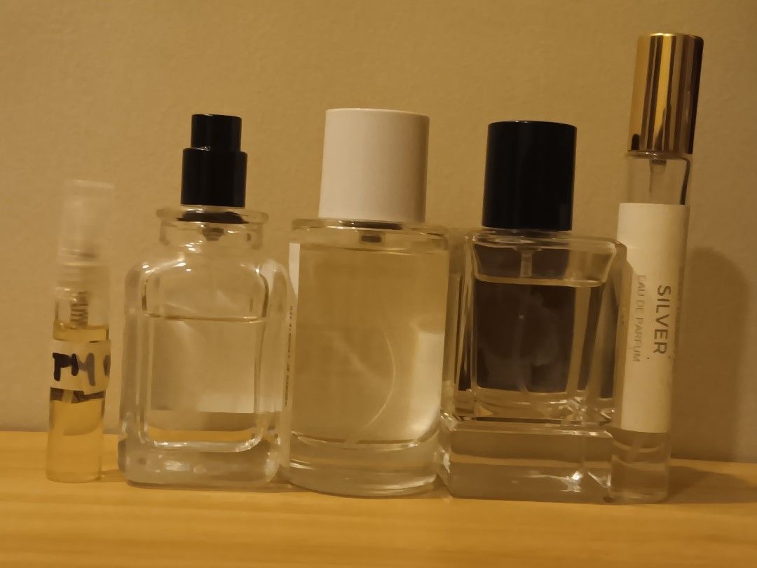 Local Frags (Enzo, Jamarias, Sapphire) (Category: Fragrance & Deodorants) located in Manila. Submitted by declutteraf (Listing ID 1470711419, Image 2). Description: Bundle of 5 different fragrances including Enzo Scents Acqua Di Gio, Sapphire Red, Jamarias Pacific Chill, Scent Therapy PH Silver travel spray, and Primemonkey Hemera Nox (5 ml) (can provide screenshot transactiom w jcnosefrags) Various fill levels. Great for trying new scents! estim